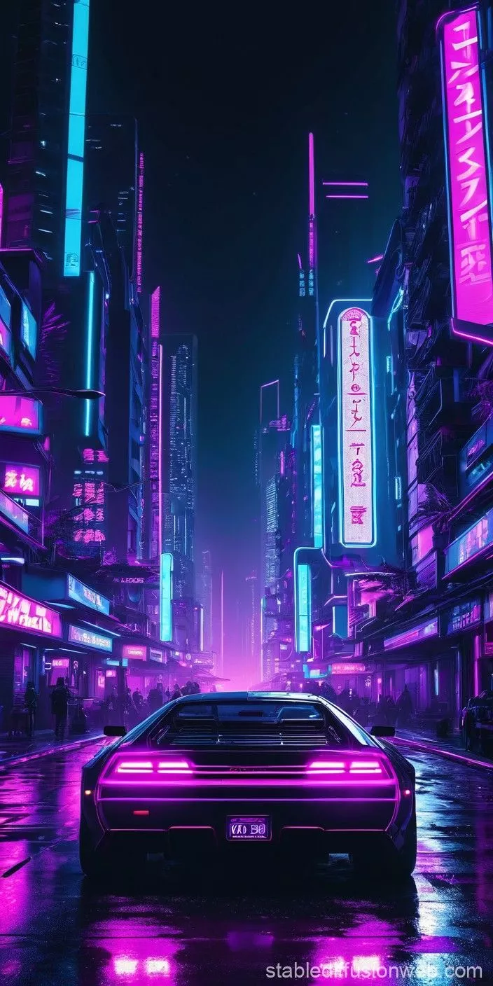 Cyberpunk Night City iPhone Wallpaper