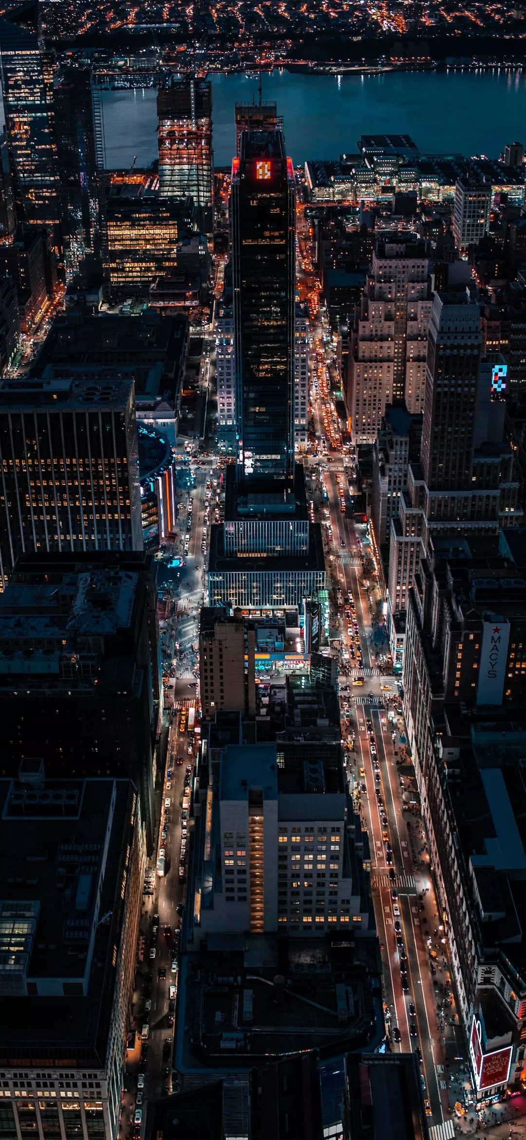 Wallpaper Aerial View of City Lights