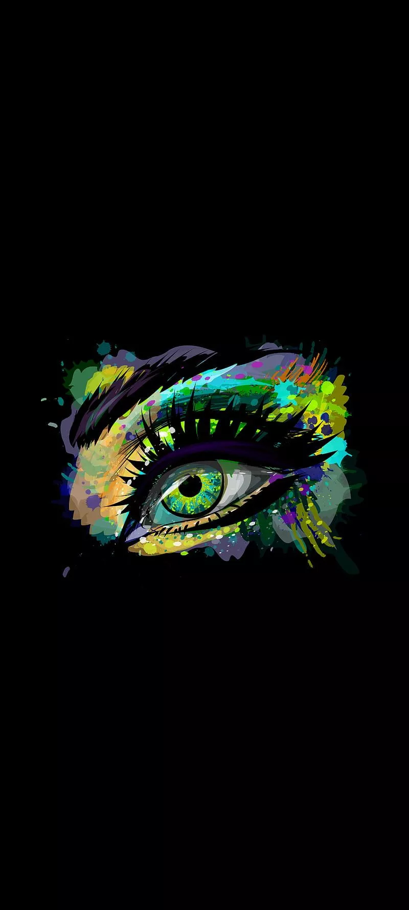 Amoled eye, color, paint, HD phone wallpaper