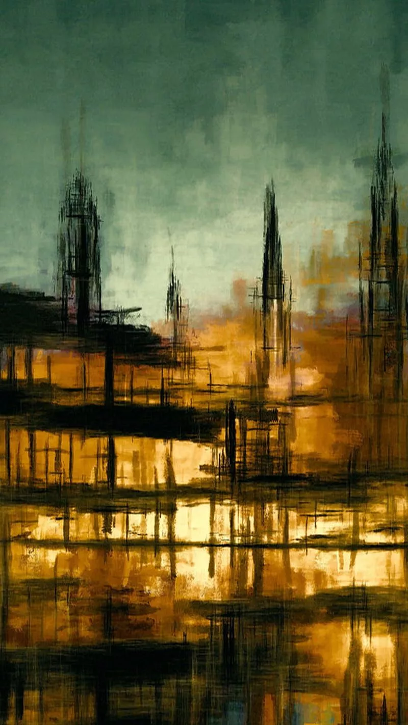 Abstract, oil, painting, HD phone