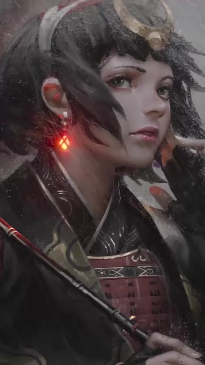 Samurai Girl Warrior Mobile Live Wallpaper