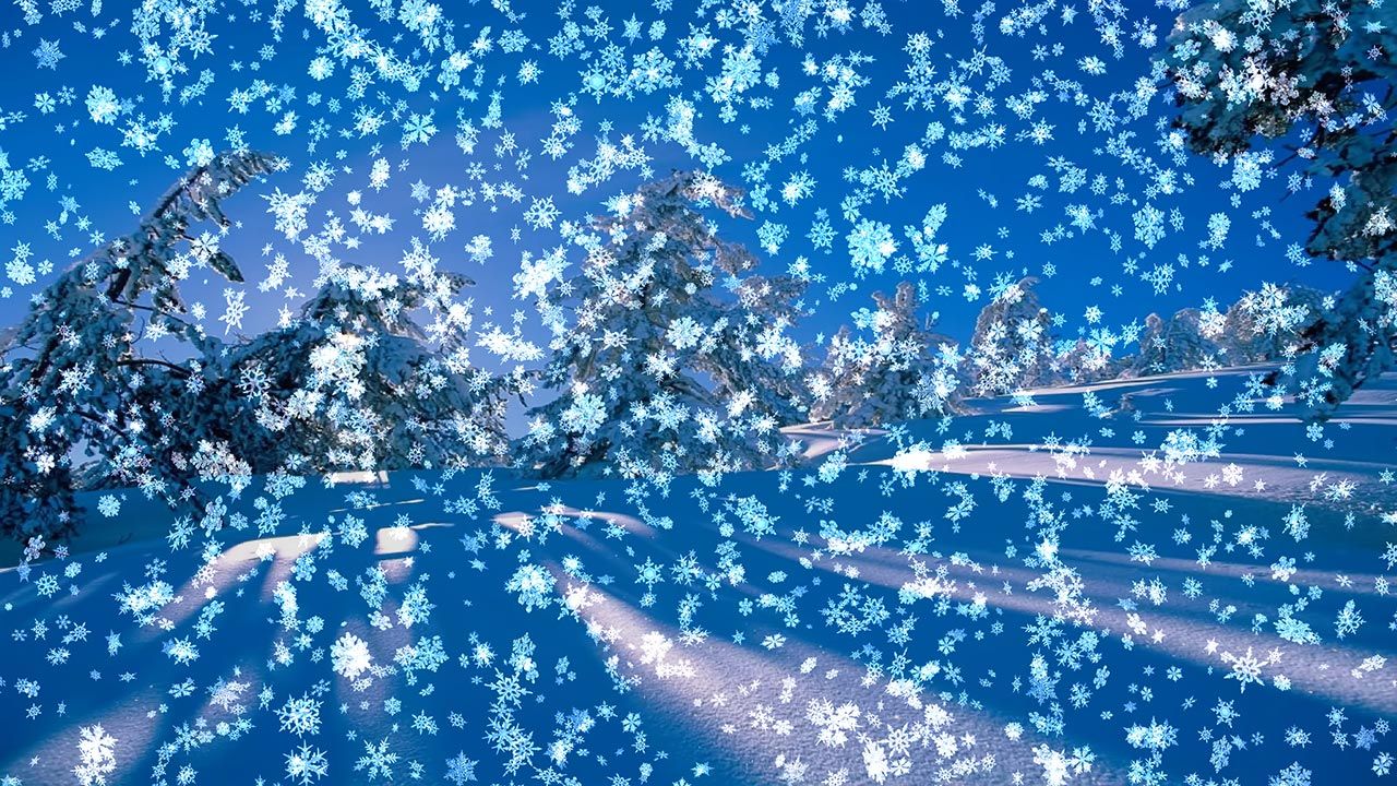 Animated Wallpaper: Snowy DeskD dance 3D snowflakes on your desktop