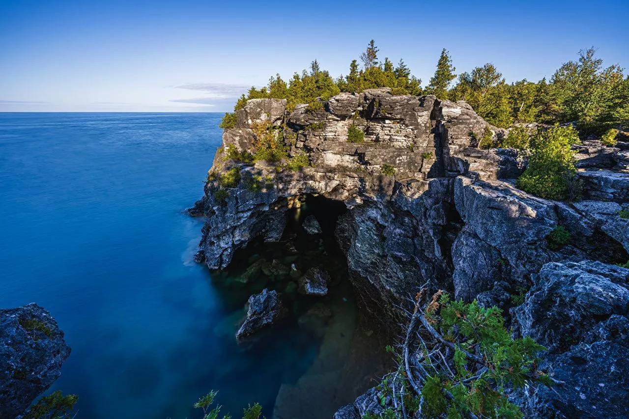 Photo Canada Lake Huron Crag Nature