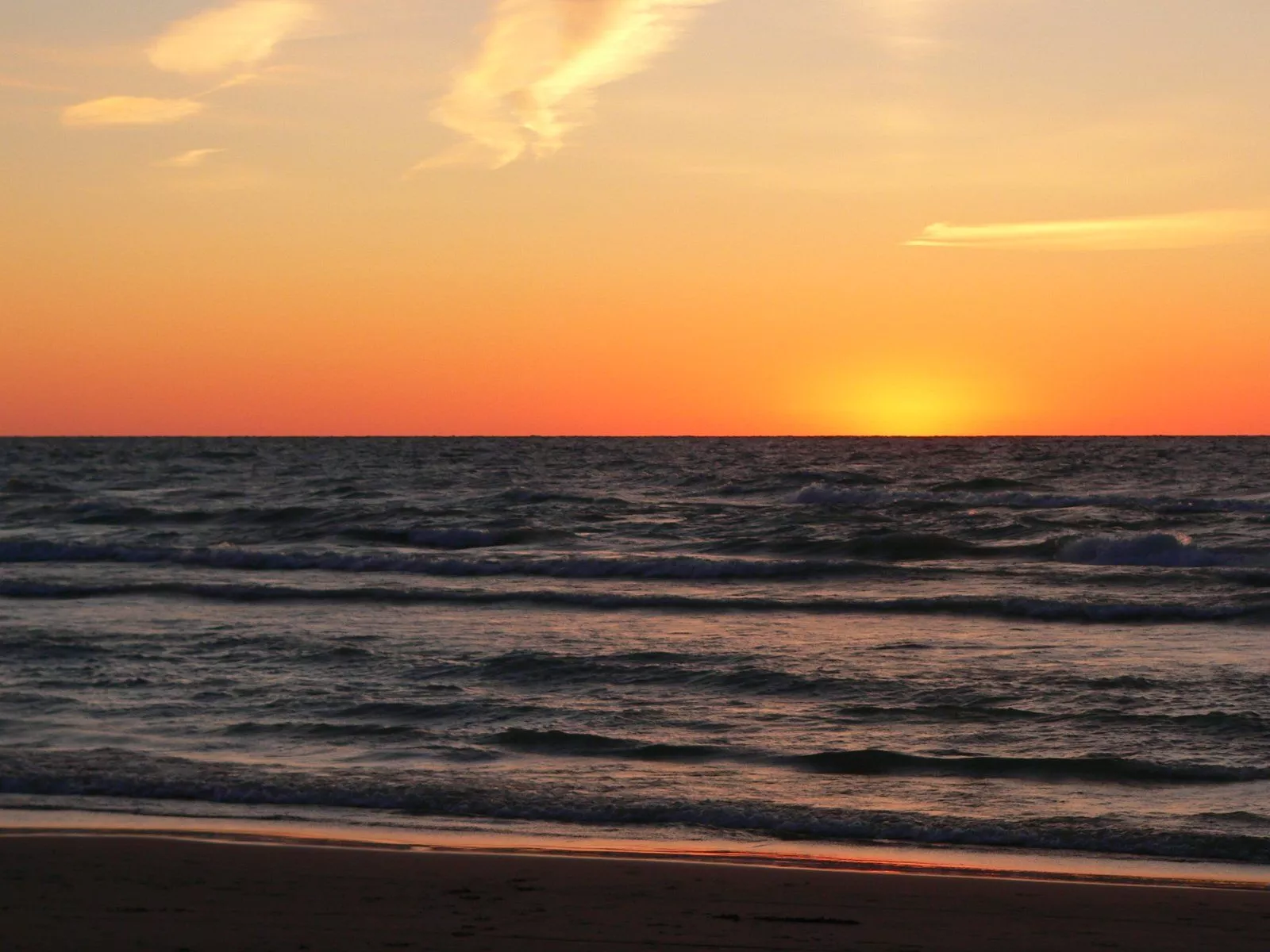 Sunset over Lake Huron Free Photo
