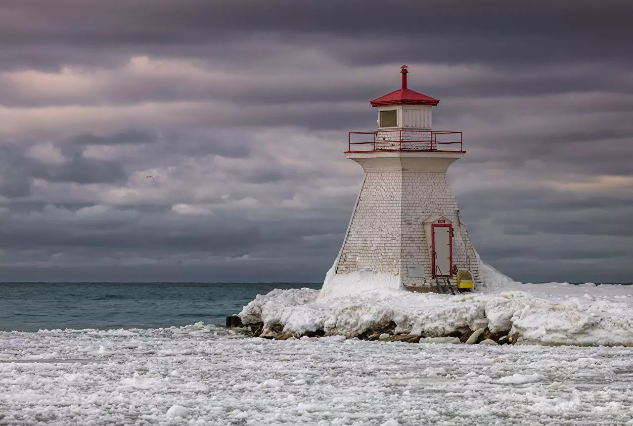 Canada Lake Huron Ice Nature Lighthouses