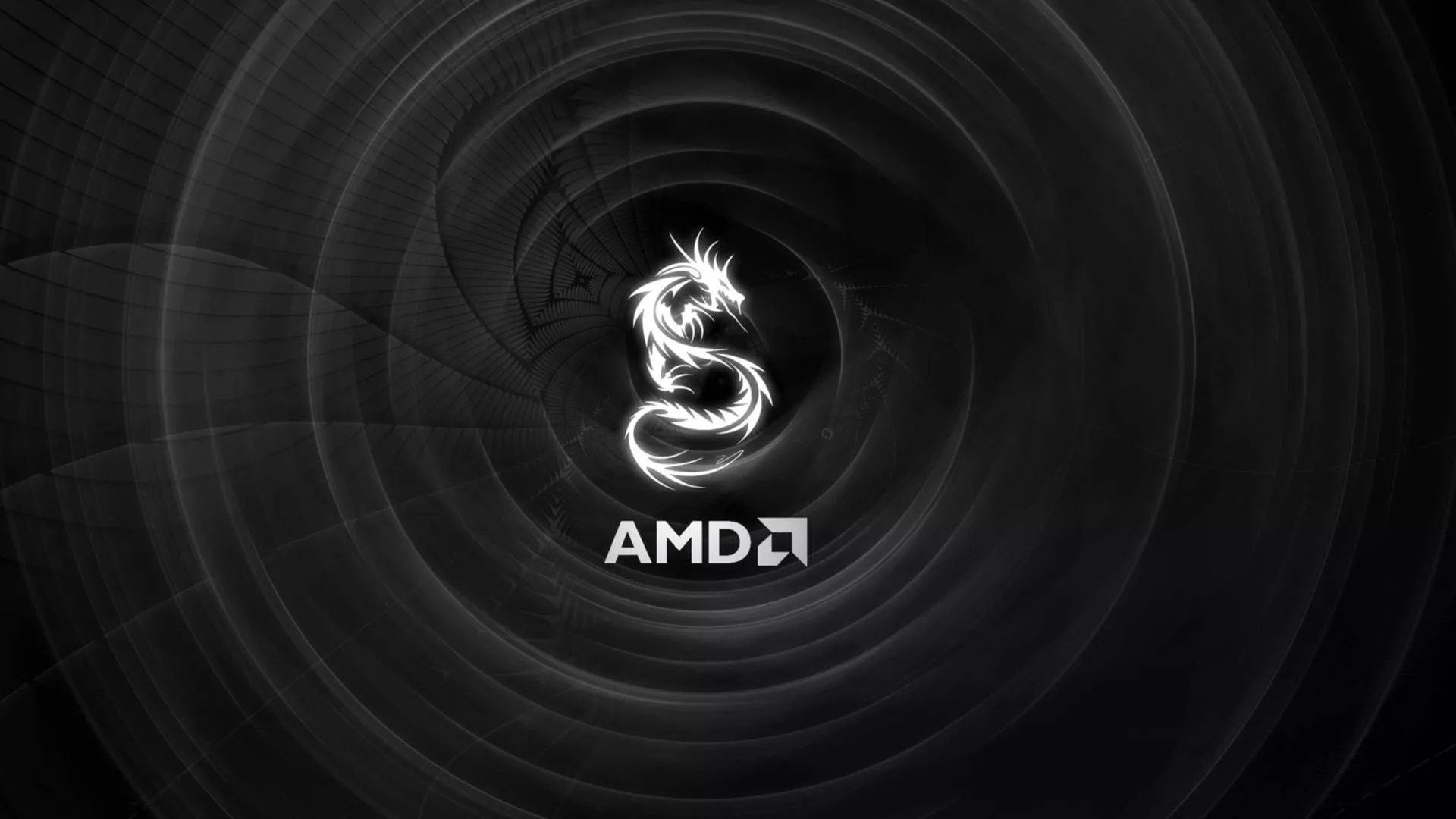 Amd Logo Monochrome Motion Blur