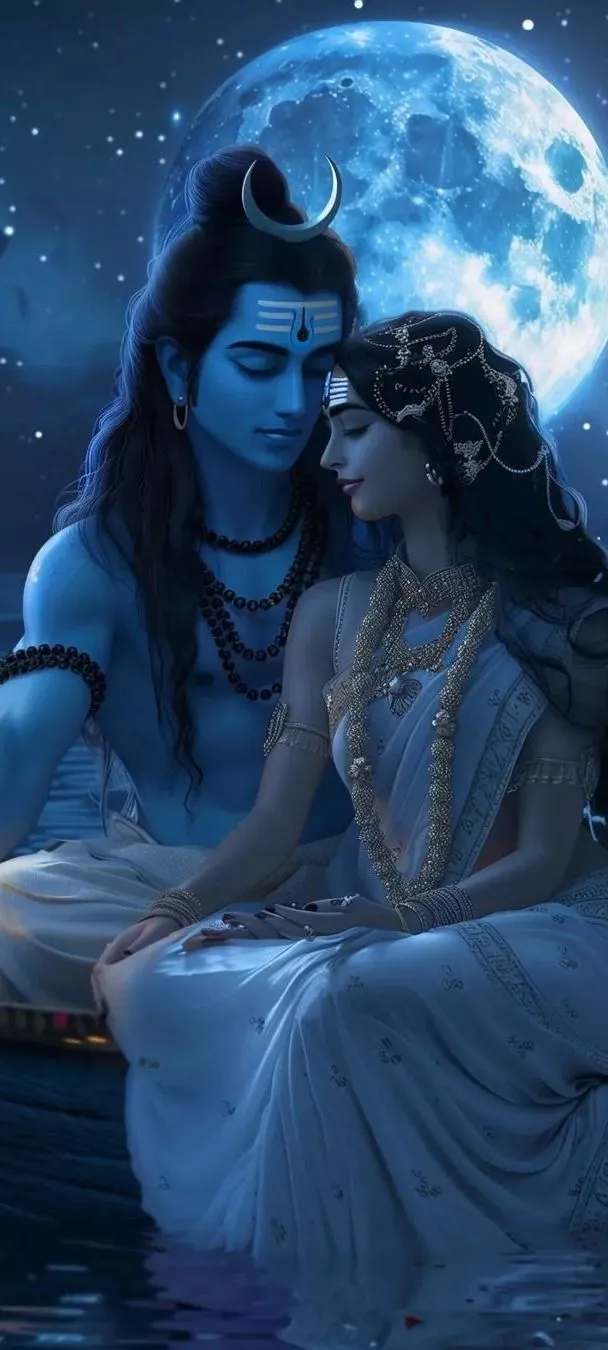 Lord Shiva and Parvati love Wallpaper