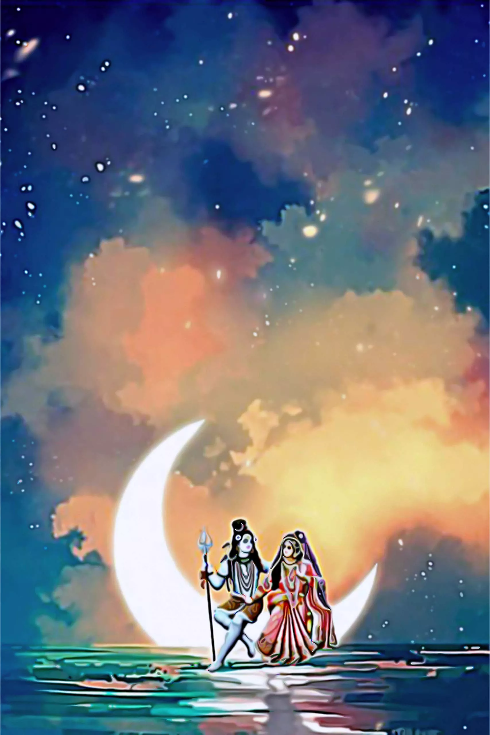 Art Frame Lord Shiv Ji and Parvati