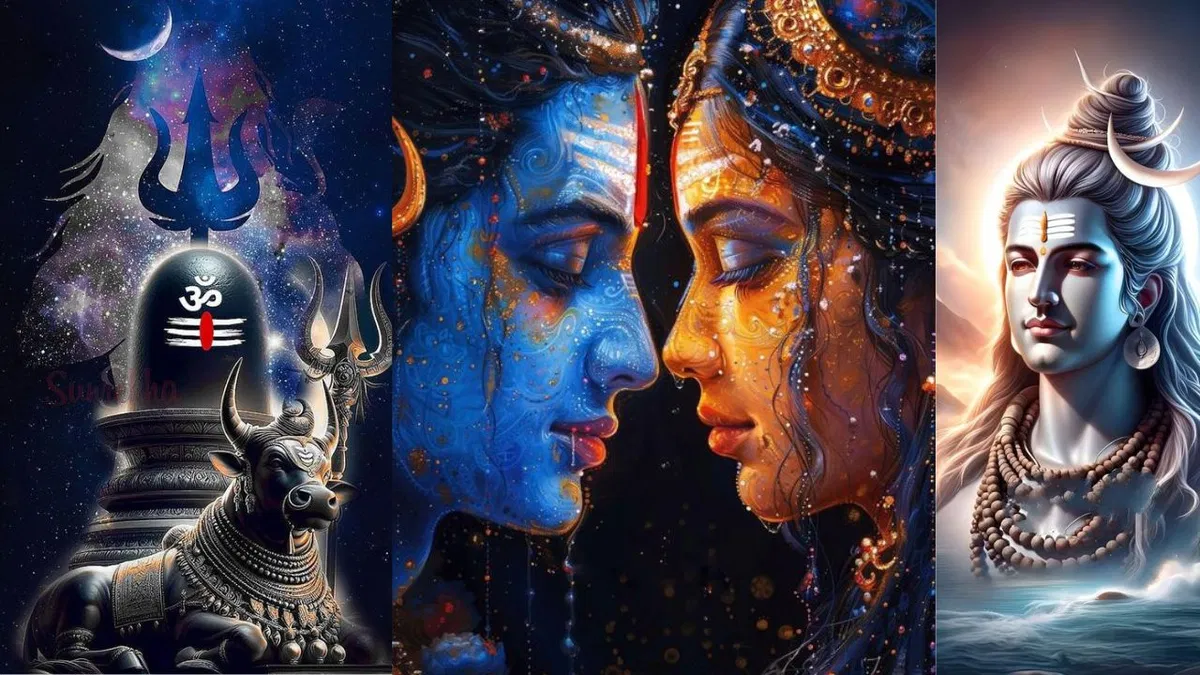 Stunning Shiva Parvati image, HD 4K