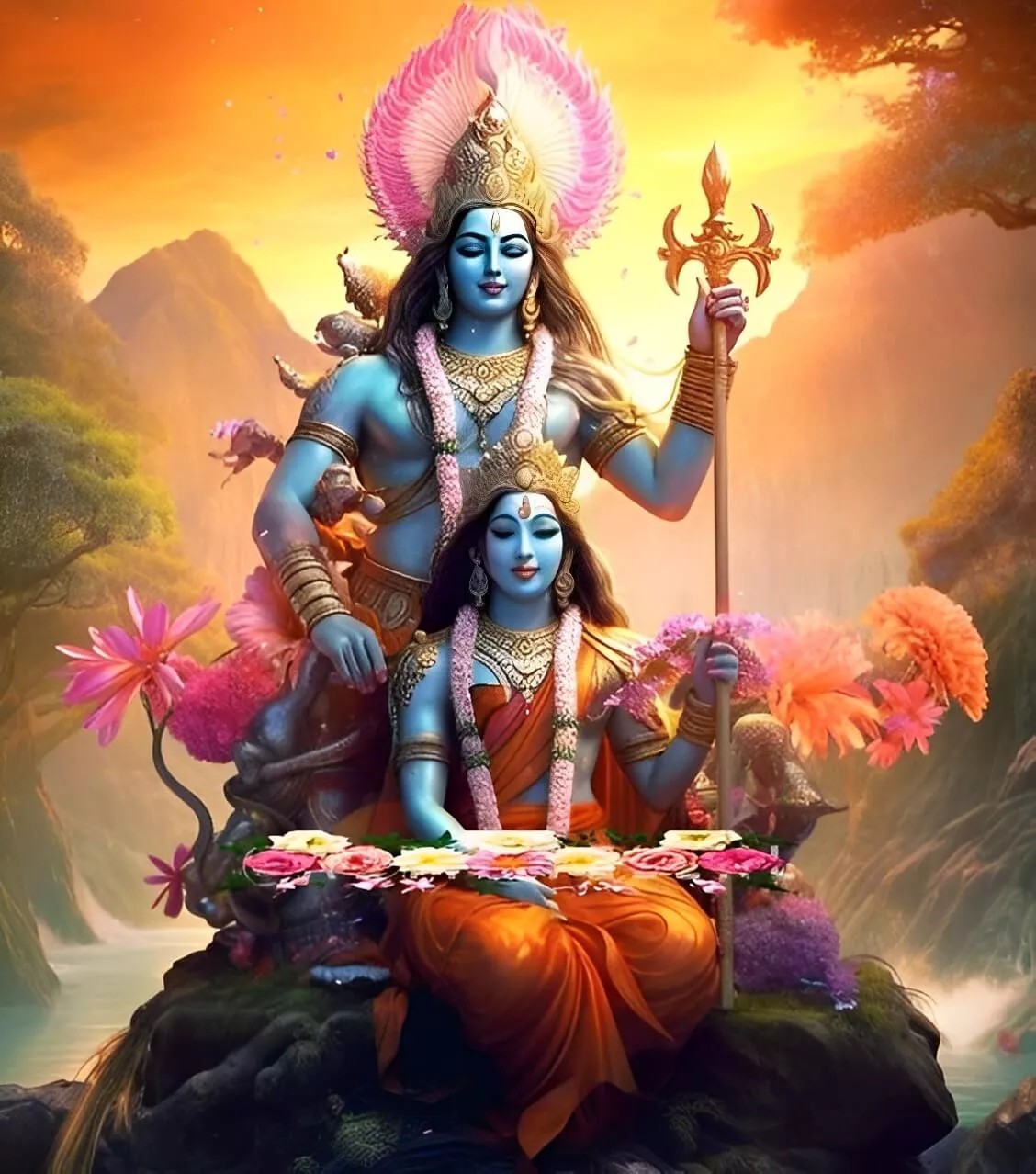 Shiv and discount parvati image