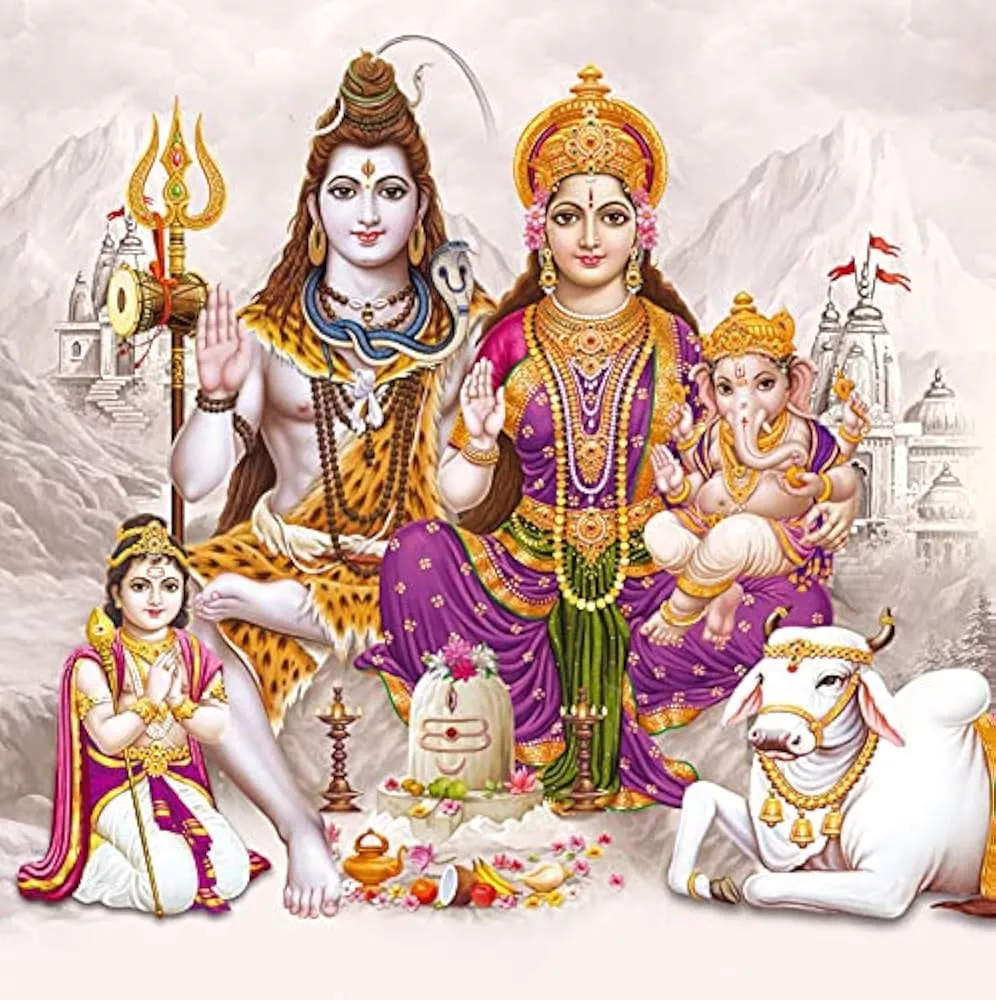 Lord Shiva Parvathi HD 3D Wallpaper