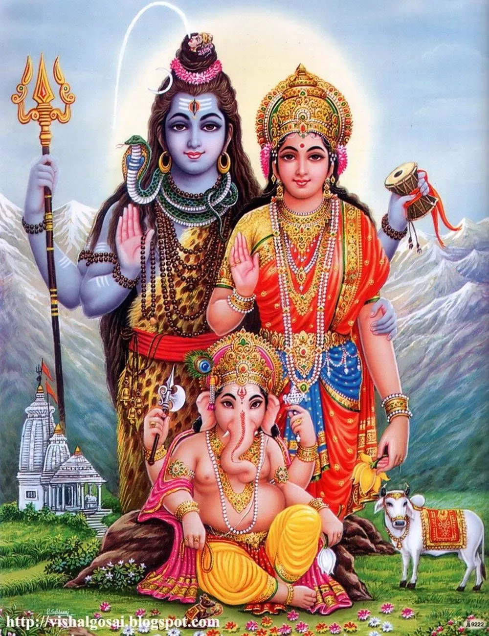 Download Gigantic Shiva Parvati Ganesha