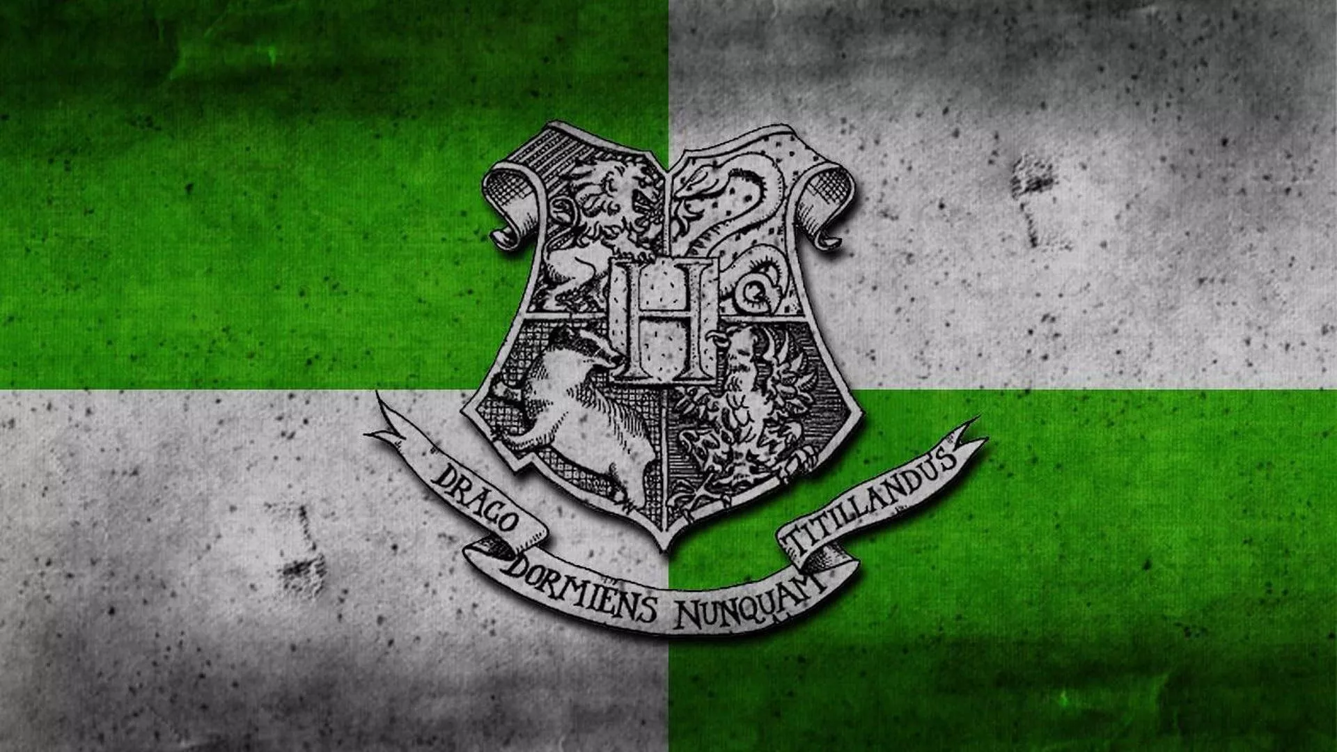 Slytherin With Hogwarts Logo HD