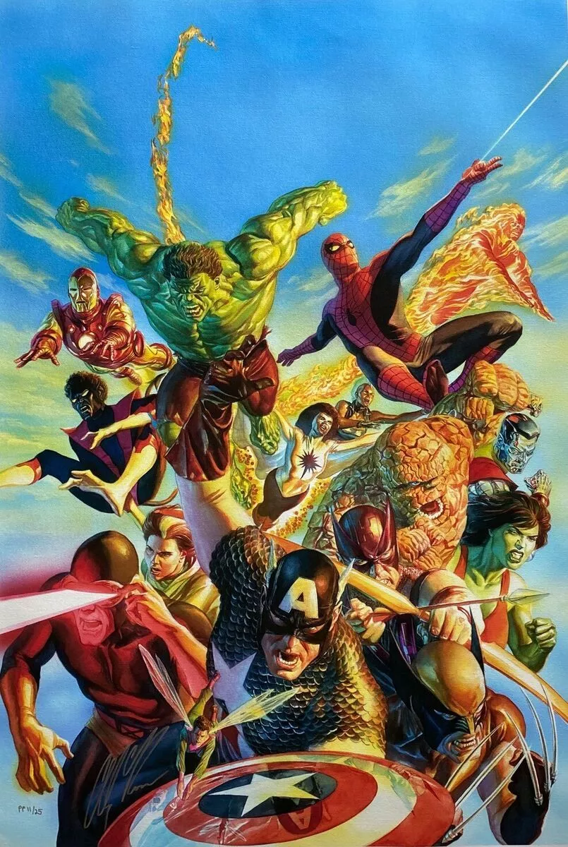 SECRET WARS Marvel CANVAS giclee SIGNED