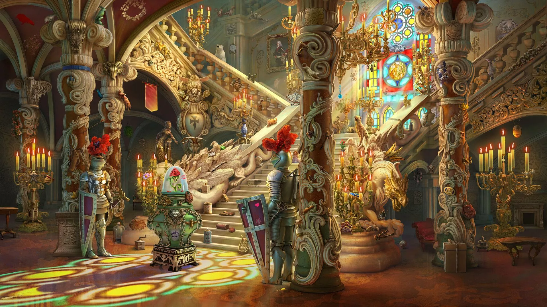 Download Candle Armor Stairs Rose Movie