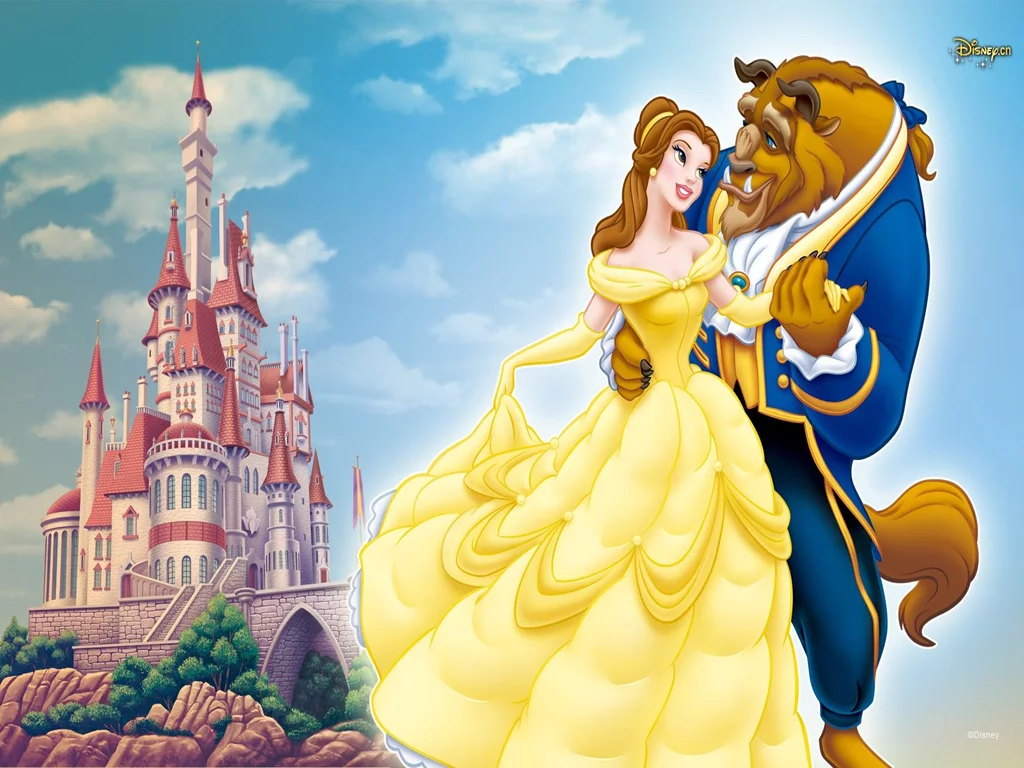 Beauty and the Beast Cartoon Wallpaper