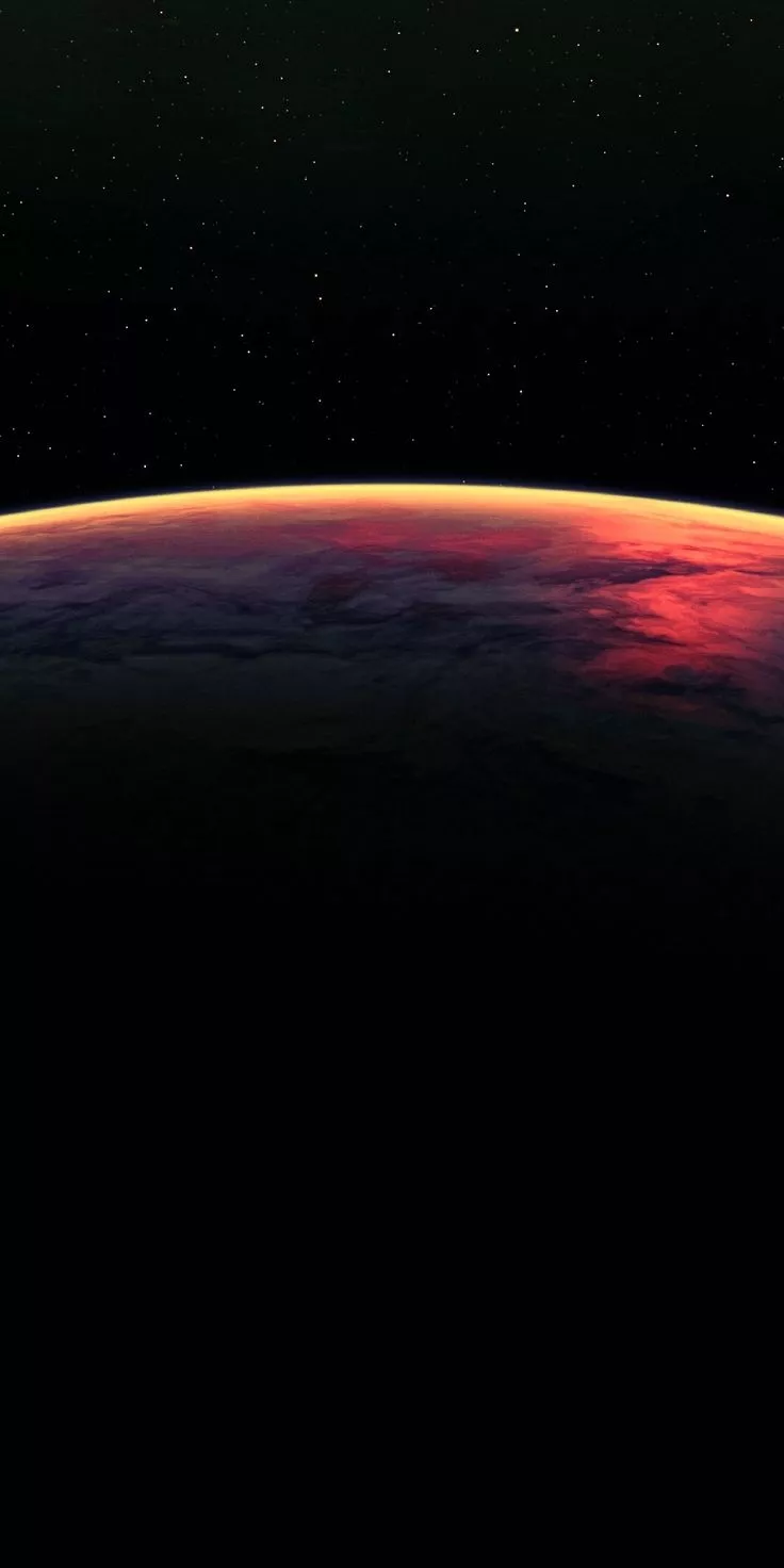 Arc, planet, dark, minimal, 1080x2160