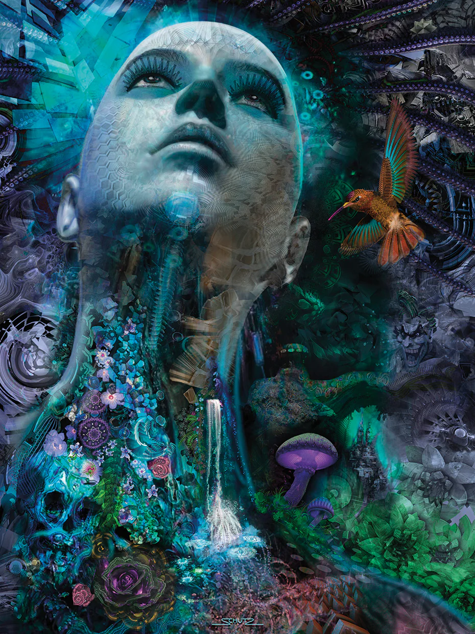 Mushroom Dreams Visionary Art's I Am