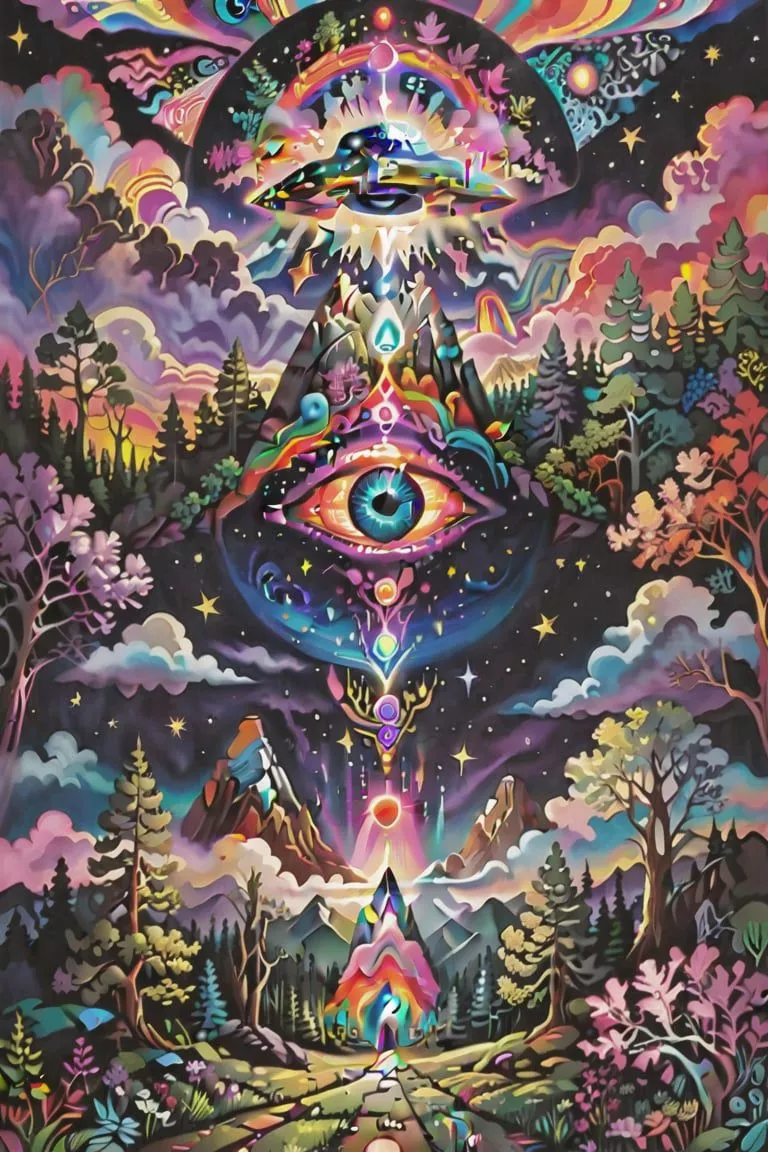 psychedelic visionary art, spir. image