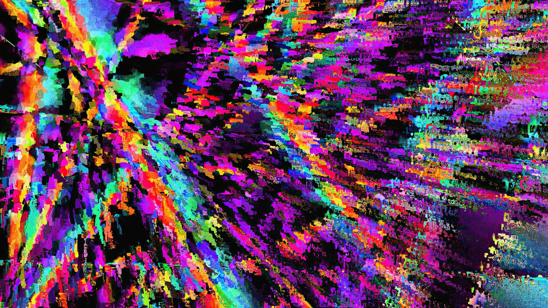 Artistic Glitch HD Colorful Wallpaper