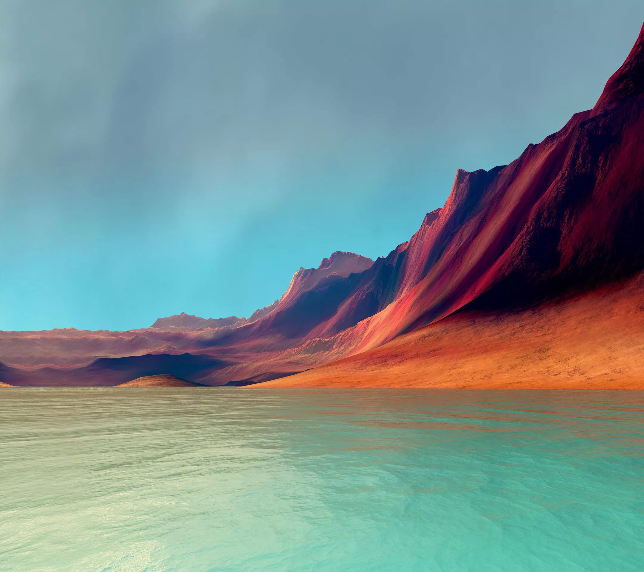 Sea Nature mountain 3D Graphics 2160x1920