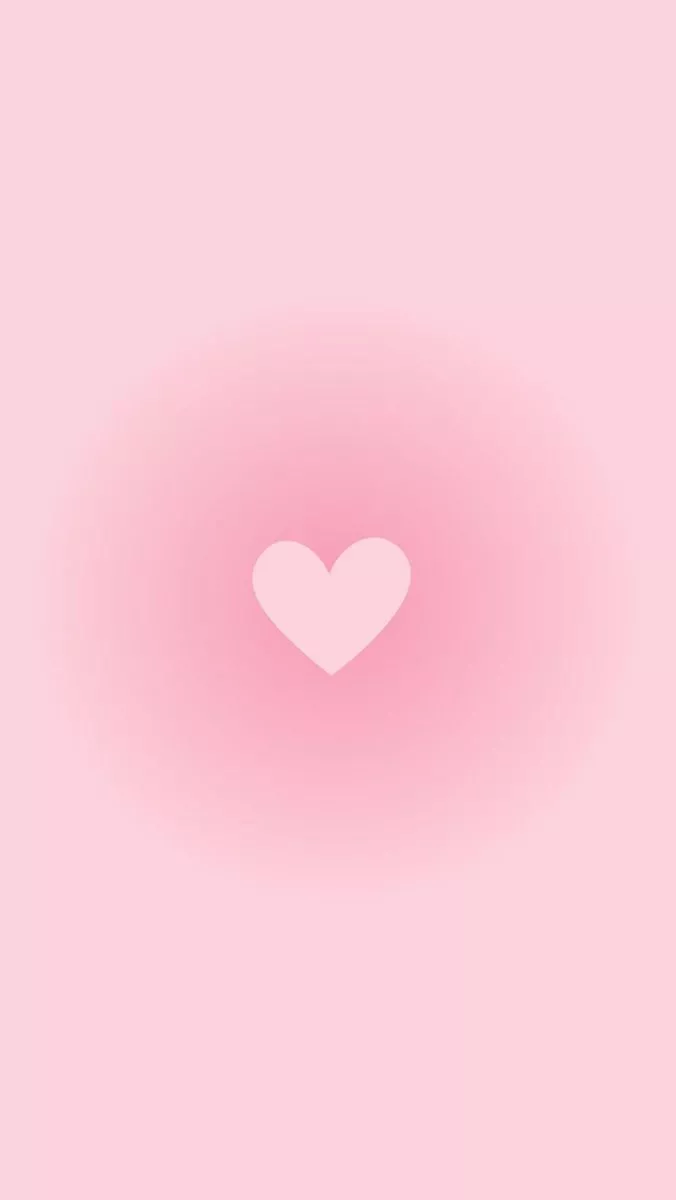 Pink Love Heart Gradient Wallpaper