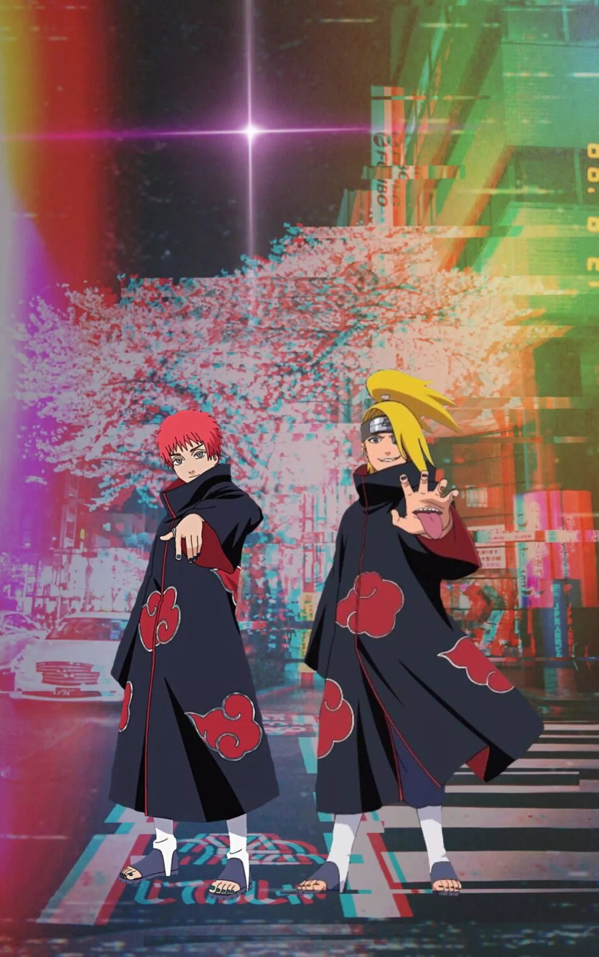 Deidara Tokyo Glitching Wallpaper