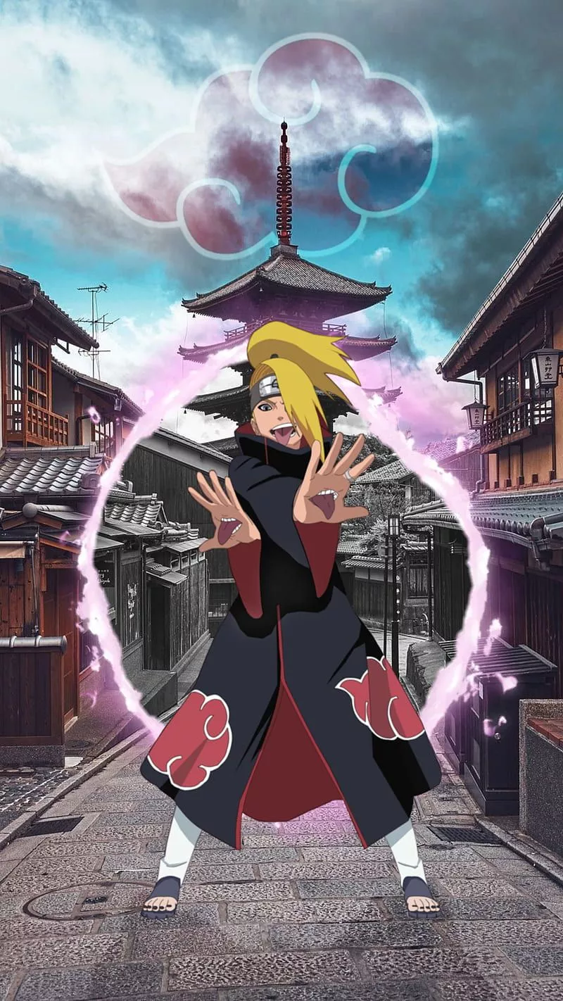Deidara Naruto, akatsuki, anime, black