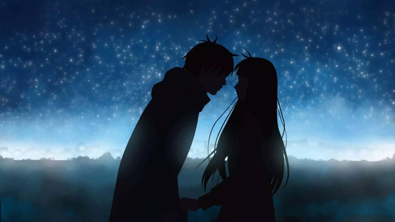 Romance Anime Couple Silhouette