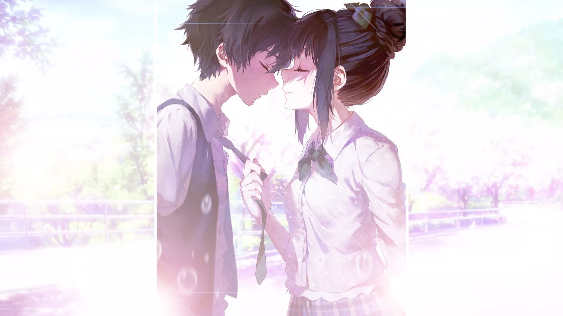 Wallpaper romance, anime, pair, Hyouk