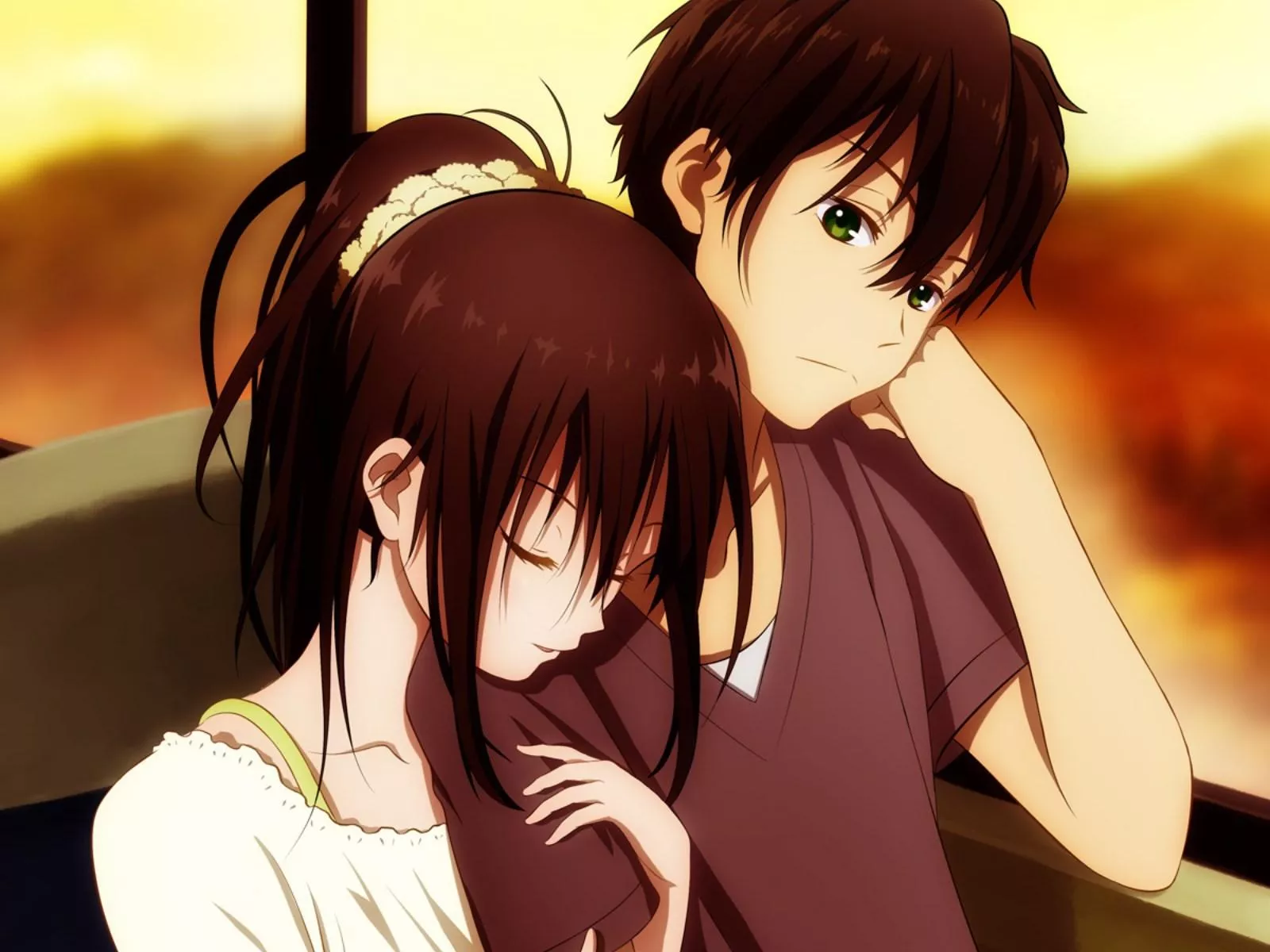 Cute Dark Anime Couple Wallpaper