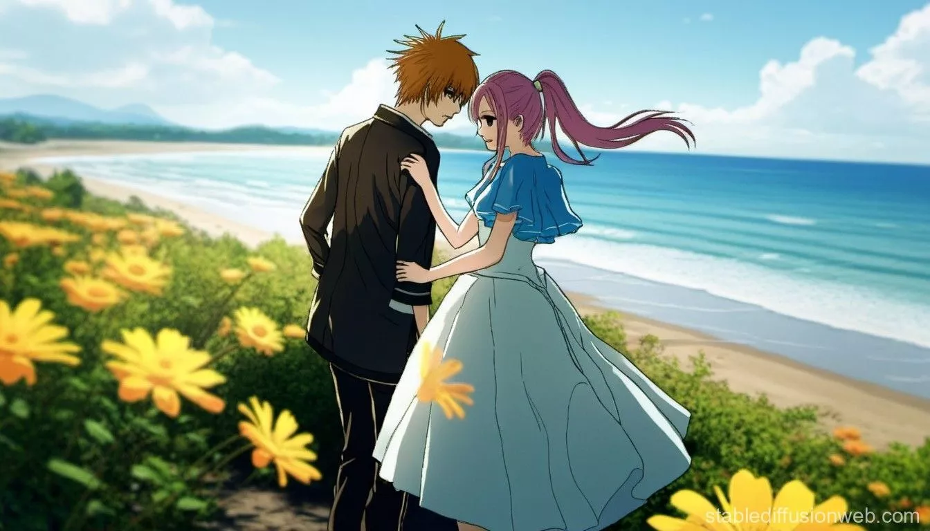 Anime Romance Pair. Stable Diffusion