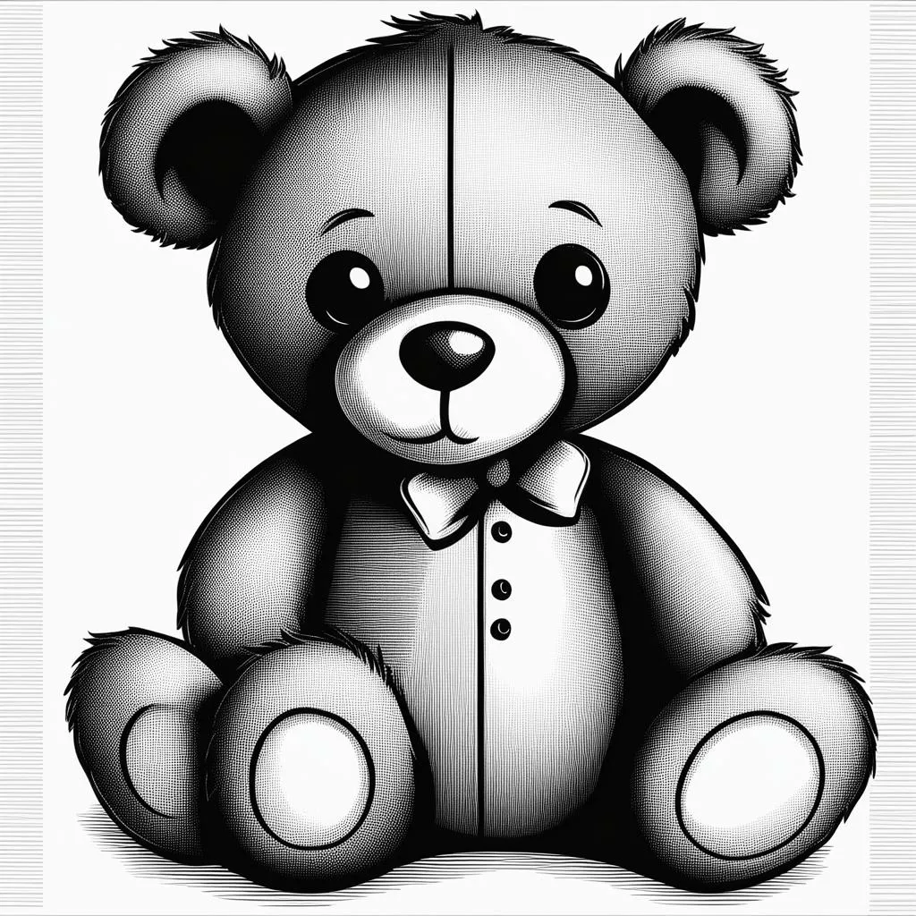 Teddy Bear Clipart Black And White