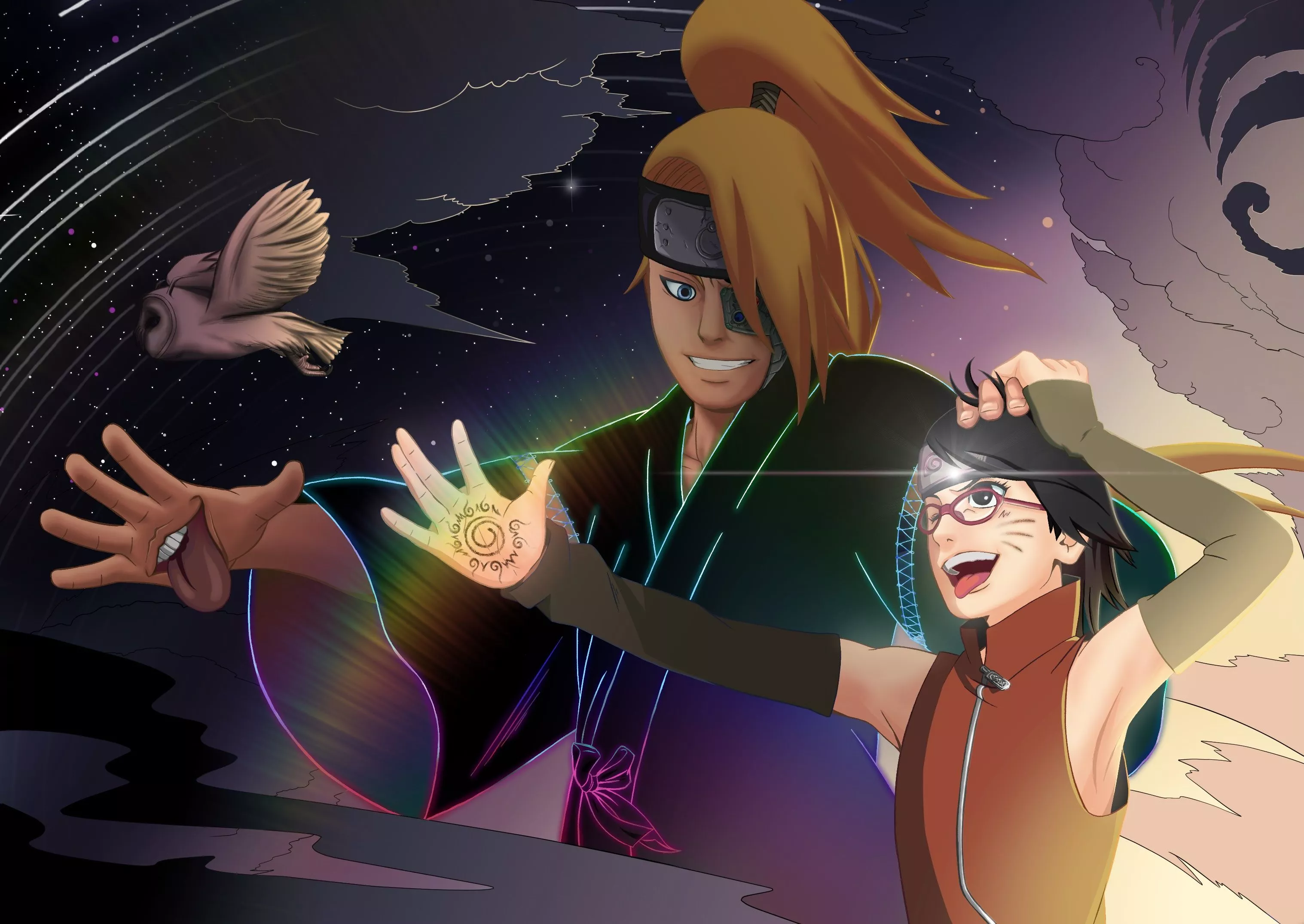 Anime boruto HD deidara naruto sarada