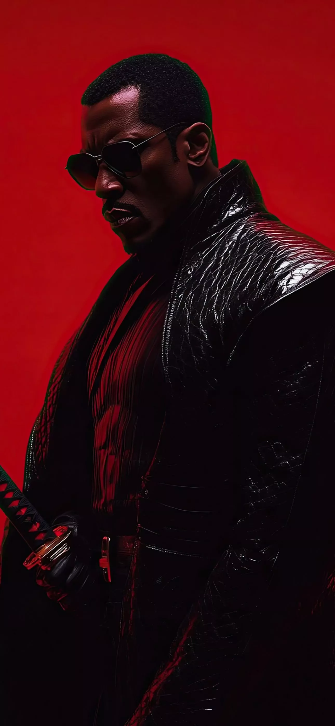 Blade Wallpaper 4K, Red background, 5K