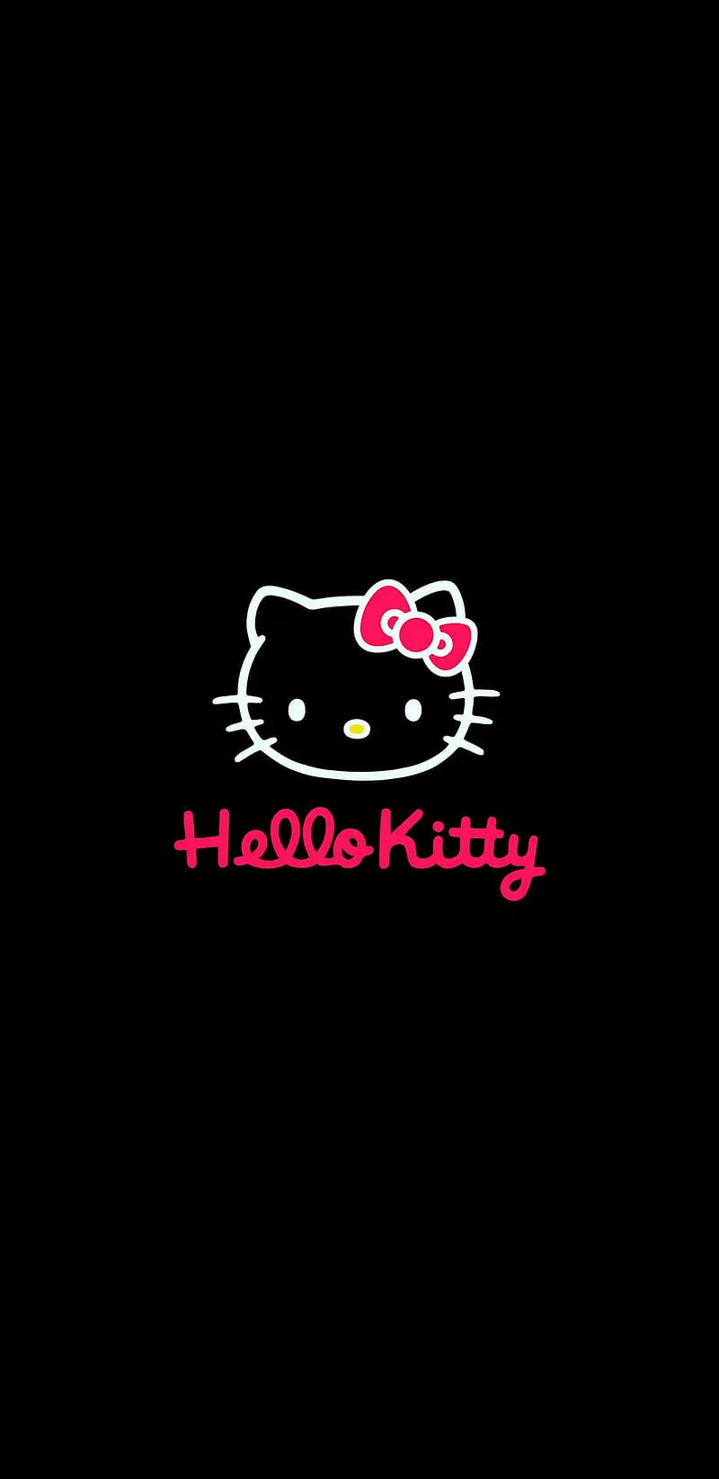 HD hello kitty black wallpaper