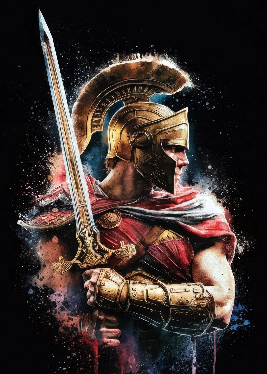 Wall Art Print. Spartan Warrior Roman