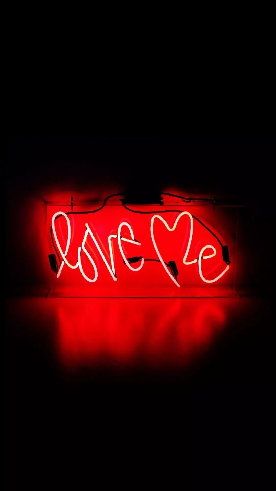 love neon red aesthetic wallpaper