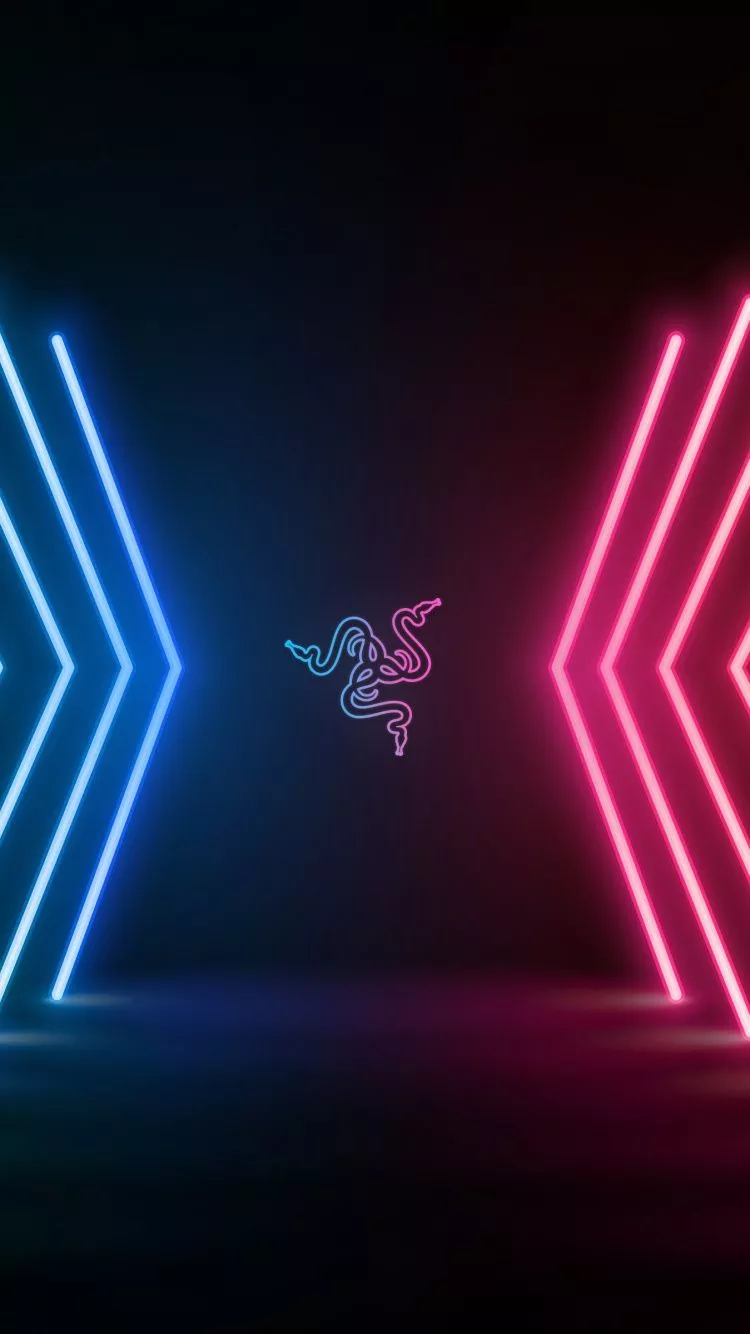 Razer Wallpaper 4K, Neon Lights, Colorful