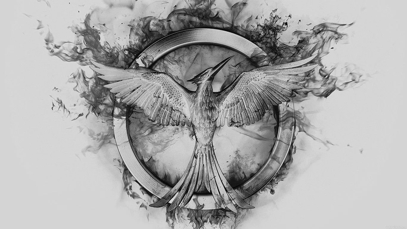 Hunger Games Mockingjay Black Logo Art