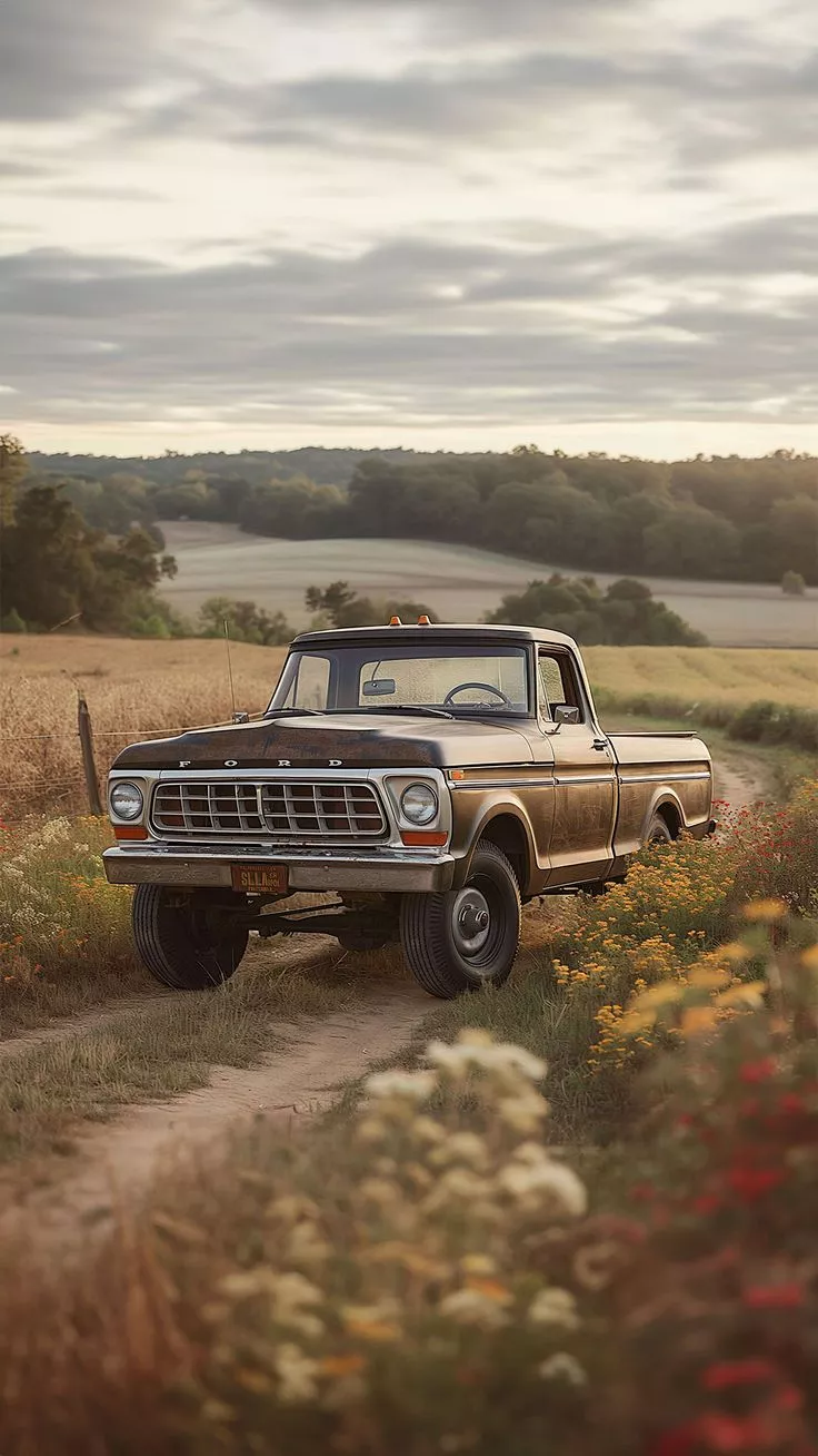 Vintage Ford Truck on a Dusty Road