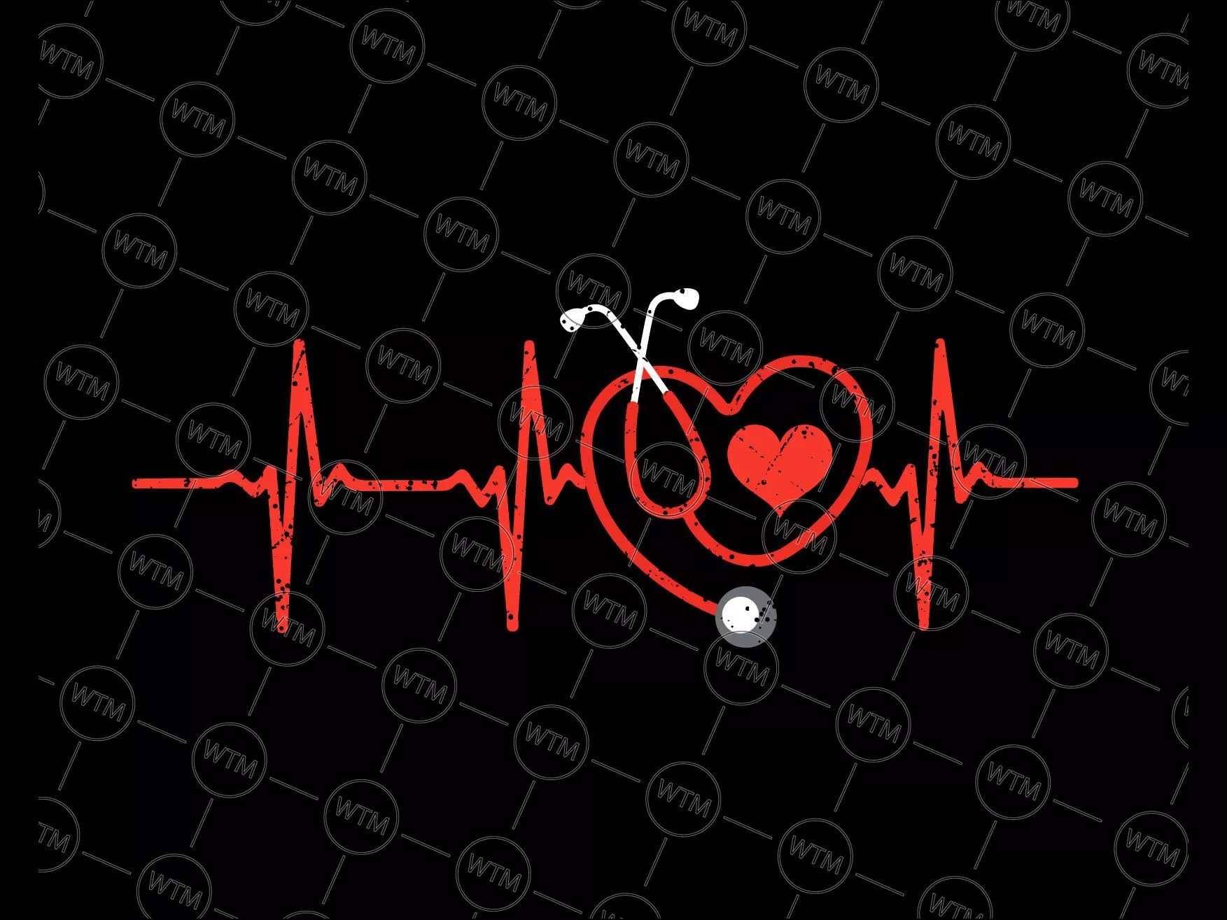 Heartbeat Stethoscope SVG, Nurse Svg