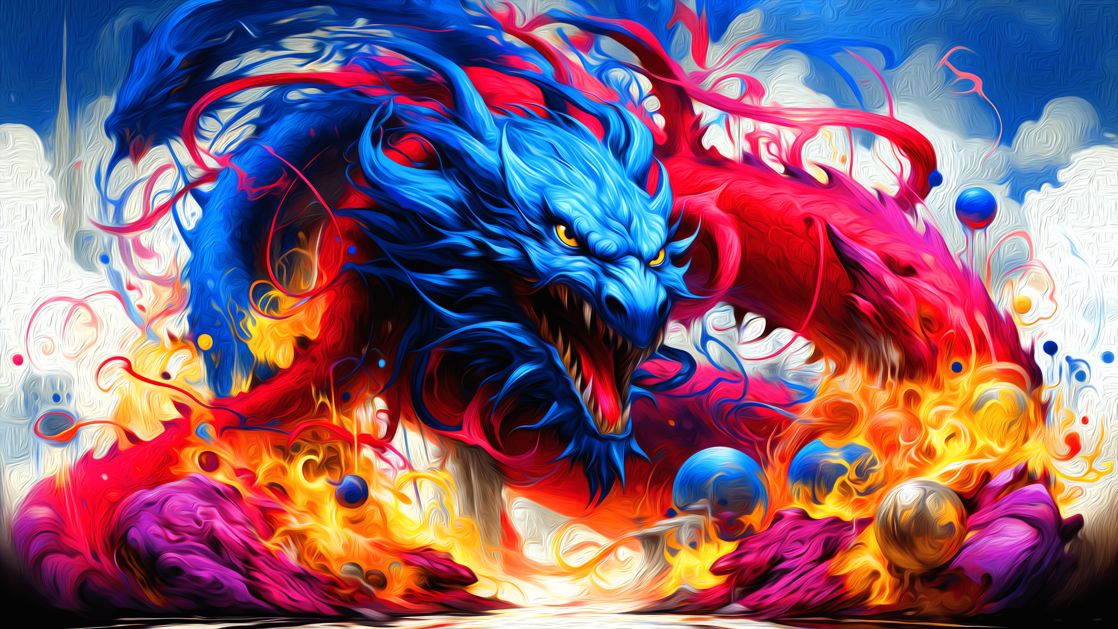 Colorful Monster Dragon Hydra: 4K