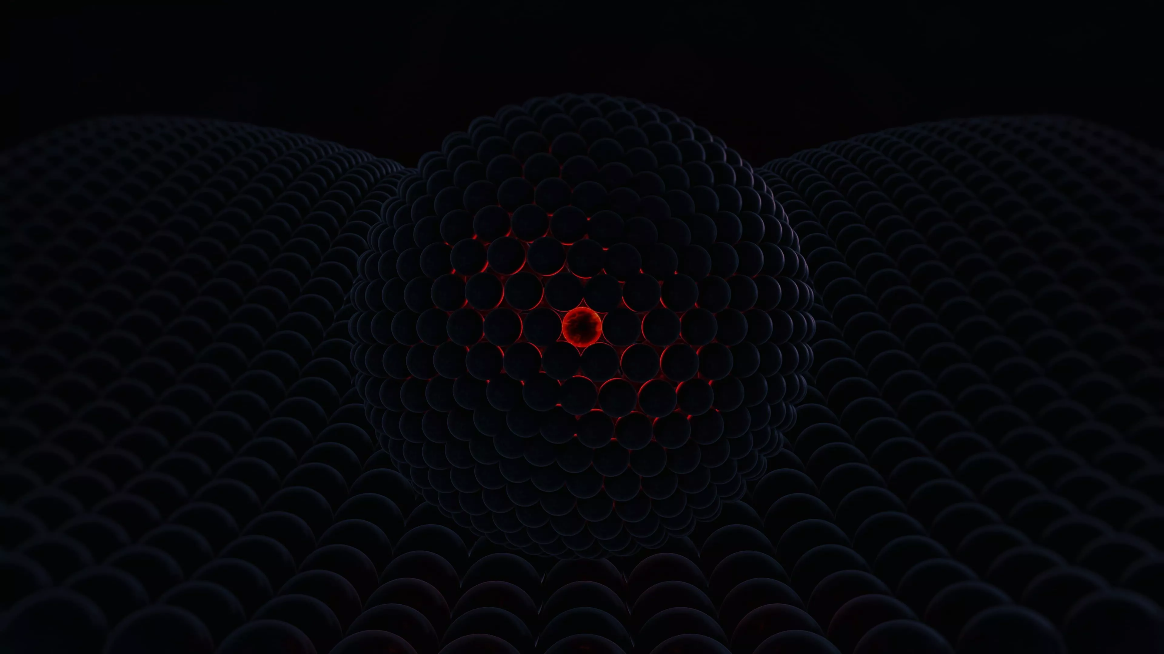 Wallpaper red, design, dark, ball, dark