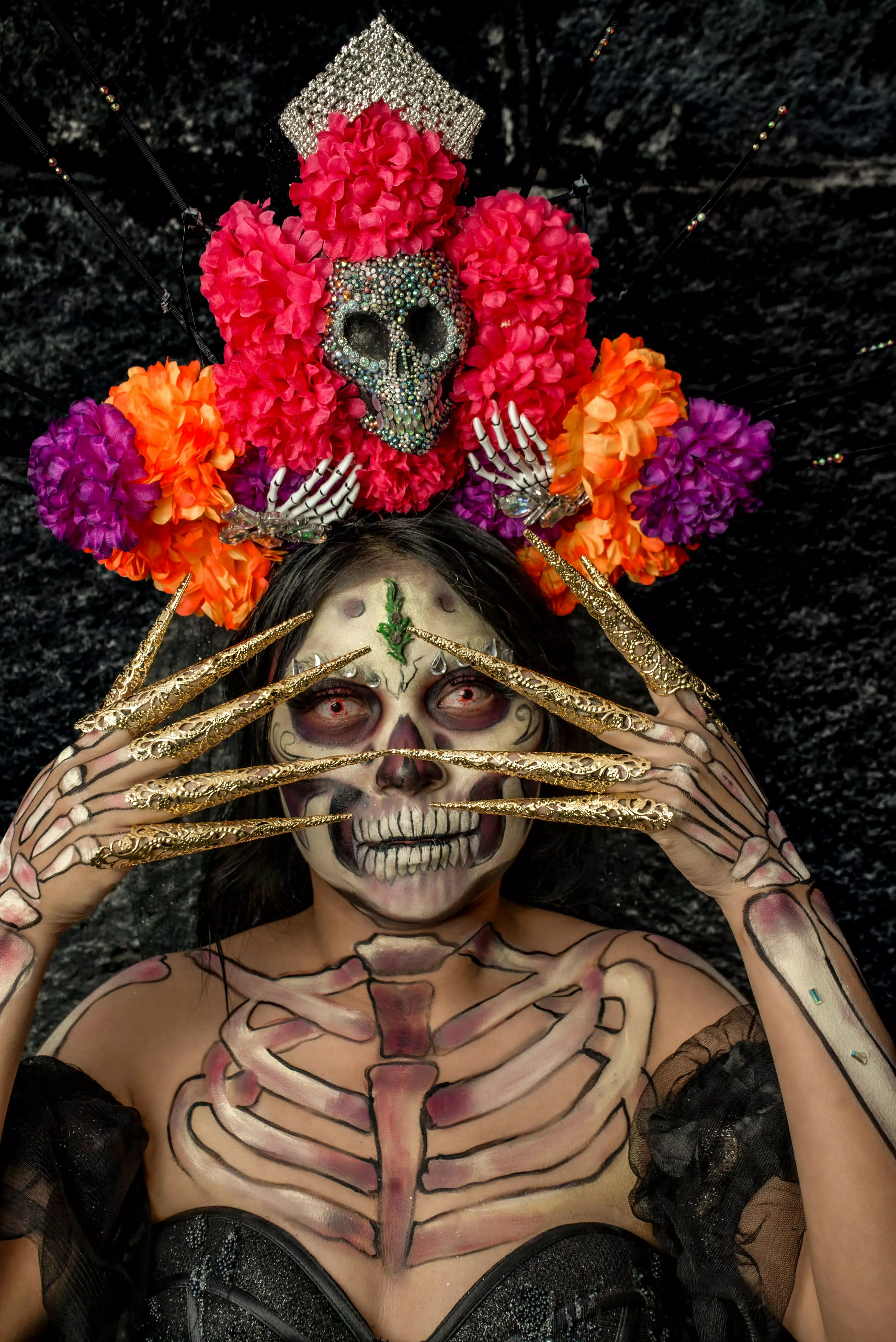 La Calavera Catrina in a Painted