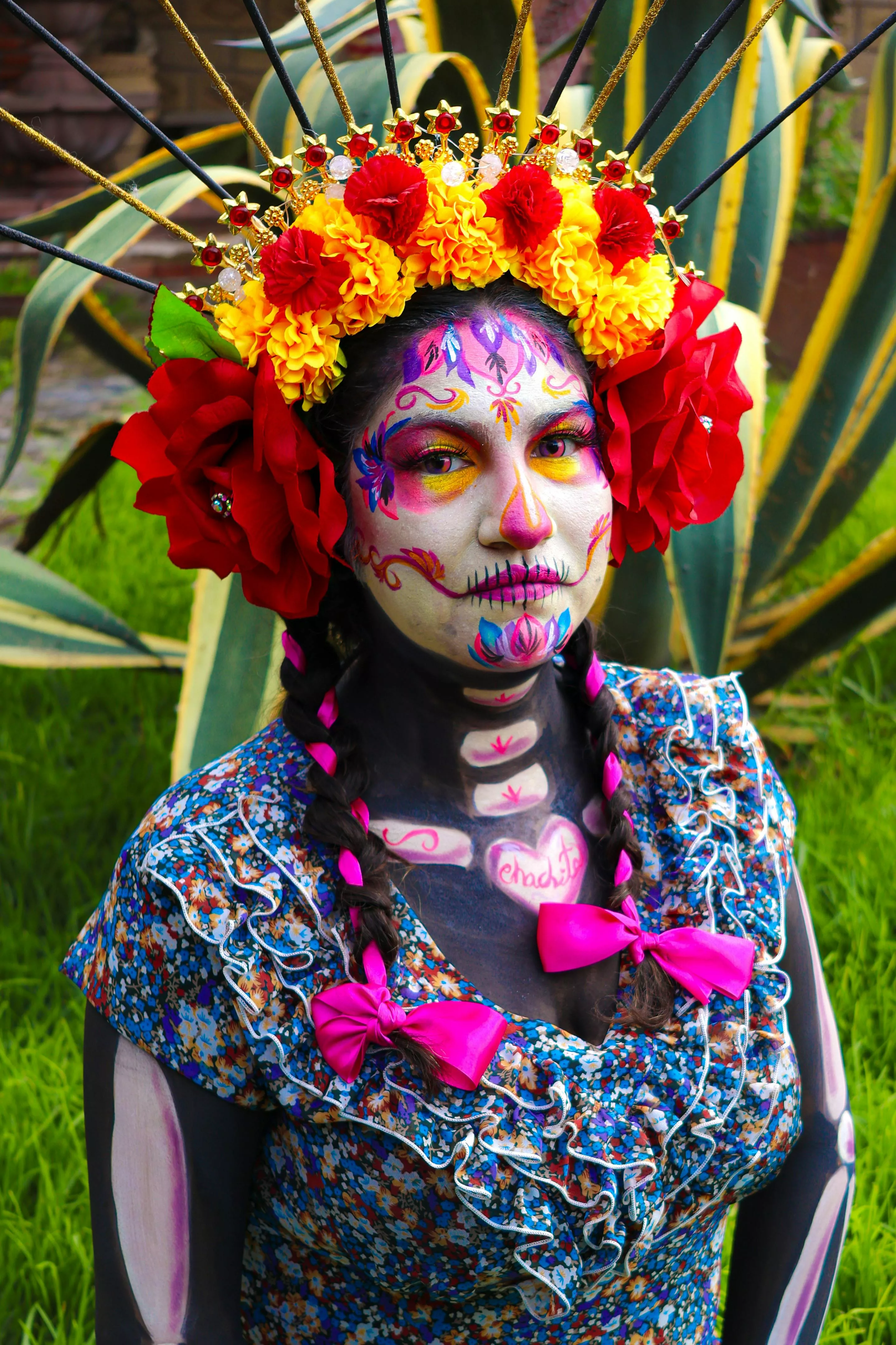 La Calavera Catrina Looking Over Her