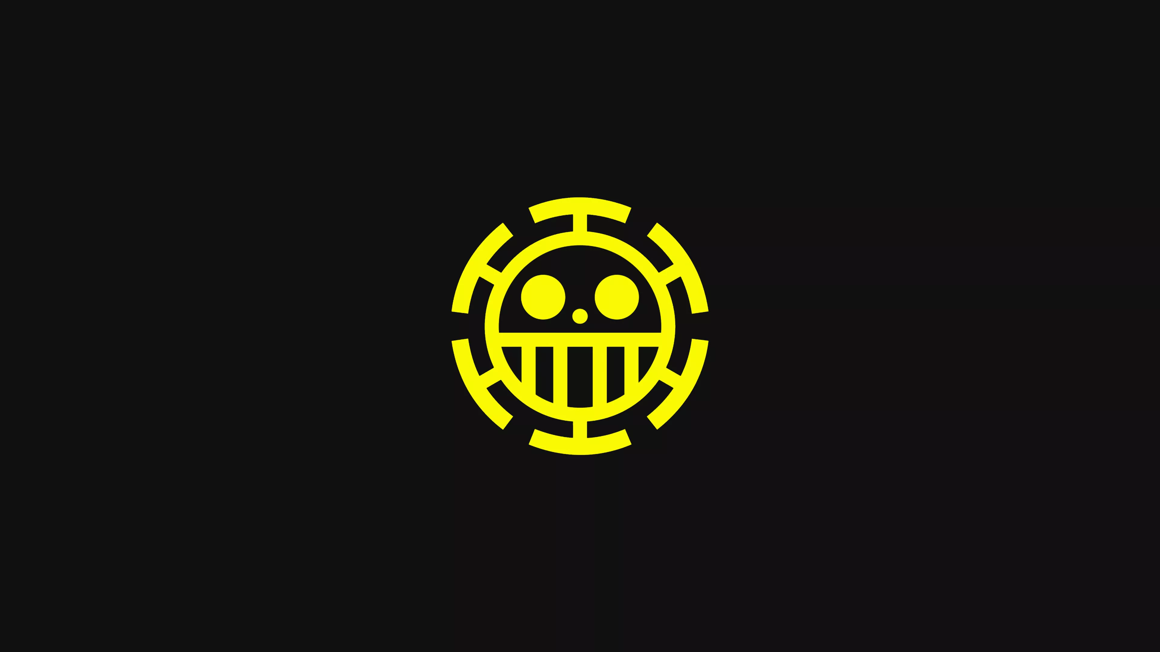 Trafalgar Law Logo Dark background 4K Wallpaper