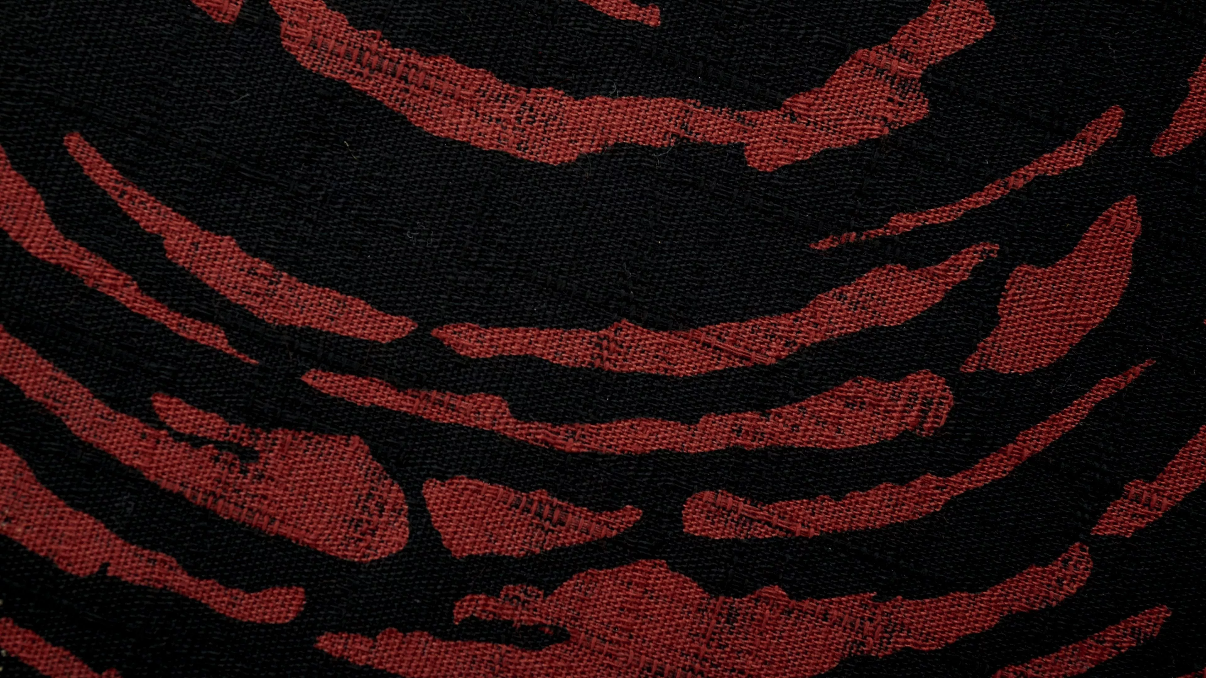 Black Red Stripes Spots Fabric 4K HD