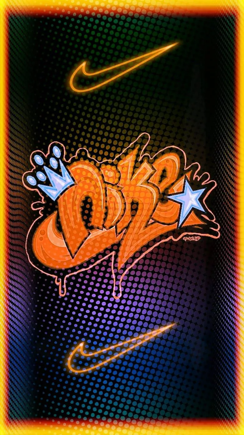 Nike, iphone, neon, HD phone wallpaper