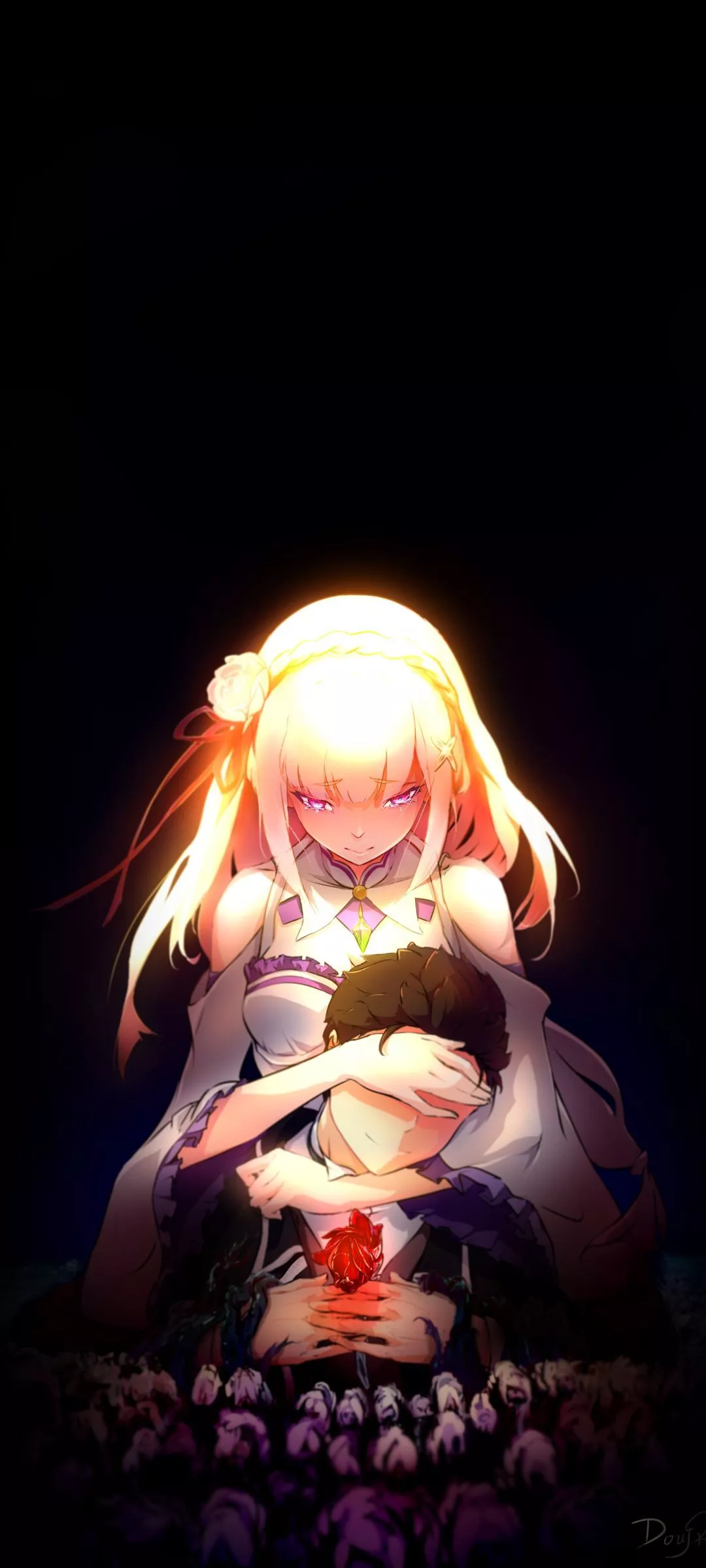 Mobile wallpaper: Anime, Emilia Re